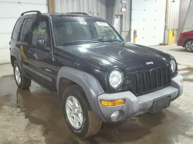 1J4GL48K44W195049 - 2004 JEEP LIBERTY SP BLACK photo 1