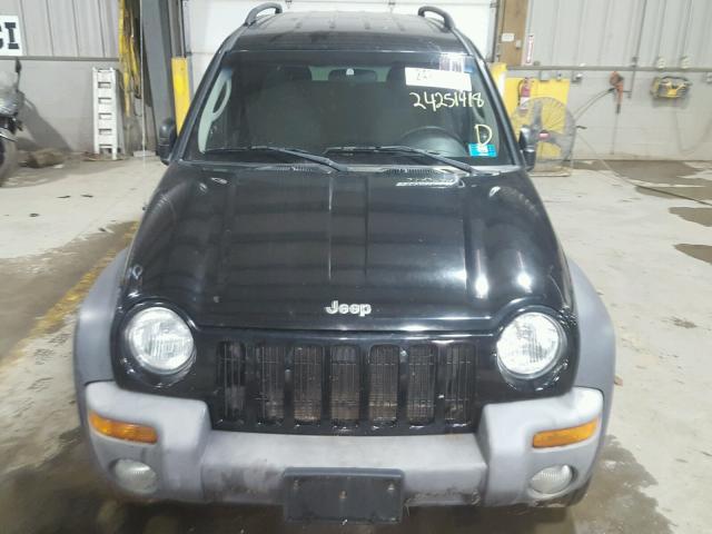 1J4GL48K44W195049 - 2004 JEEP LIBERTY SP BLACK photo 9