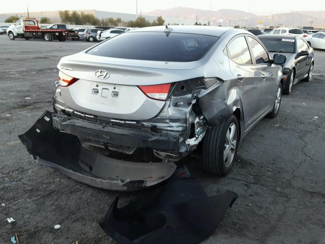 KMHDH4AE6CU320976 - 2012 HYUNDAI ELANTRA GL SILVER photo 4