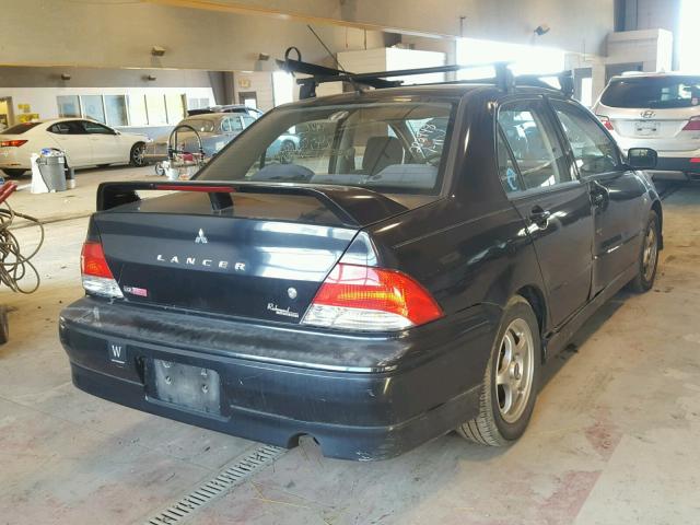 JA3AJ86E92U072313 - 2002 MITSUBISHI LANCER OZ BLACK photo 4