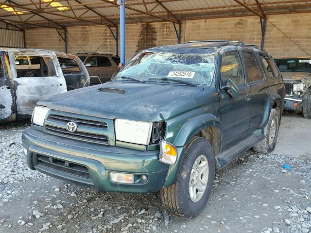 JT3GN86R3Y0139401 - 2000 TOYOTA 4RUNNER SR GREEN photo 2