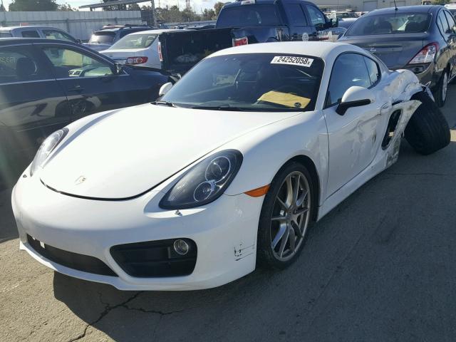 WP0AB2A89EK192786 - 2014 PORSCHE CAYMAN S WHITE photo 2