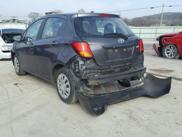 VNKKTUD3XFA045498 - 2015 TOYOTA YARIS GRAY photo 3