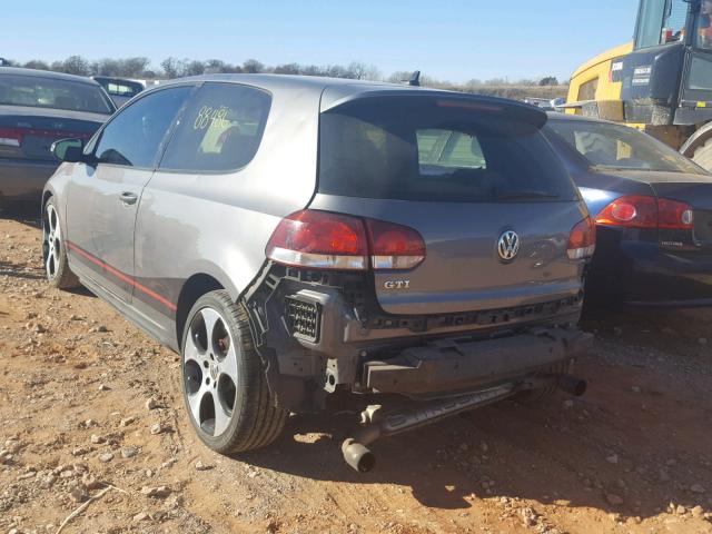 WVWFV7AJ9DW012758 - 2013 VOLKSWAGEN GTI CHARCOAL photo 3