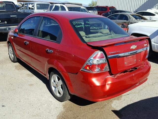 KL1TG56668B012159 - 2008 CHEVROLET AVEO LT RED photo 3