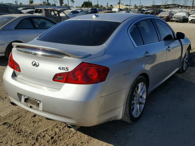 JNKBV61EX7M711830 - 2007 INFINITI G35 SILVER photo 4