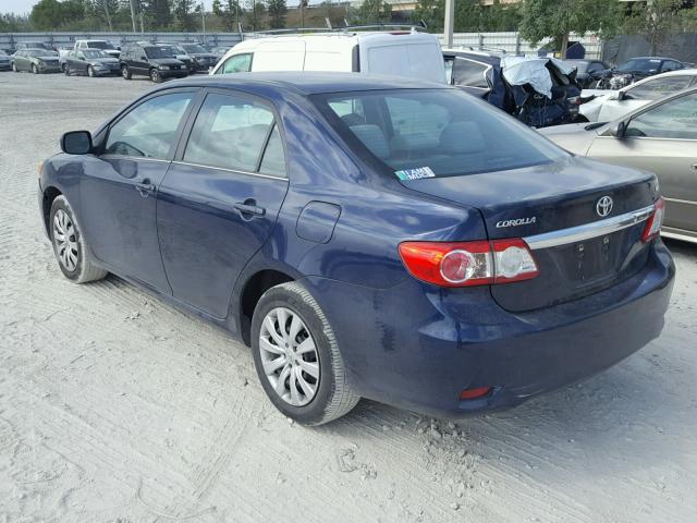 5YFBU4EE8DP170143 - 2013 TOYOTA COROLLA BA BLUE photo 3