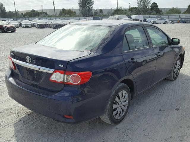 5YFBU4EE8DP170143 - 2013 TOYOTA COROLLA BA BLUE photo 4