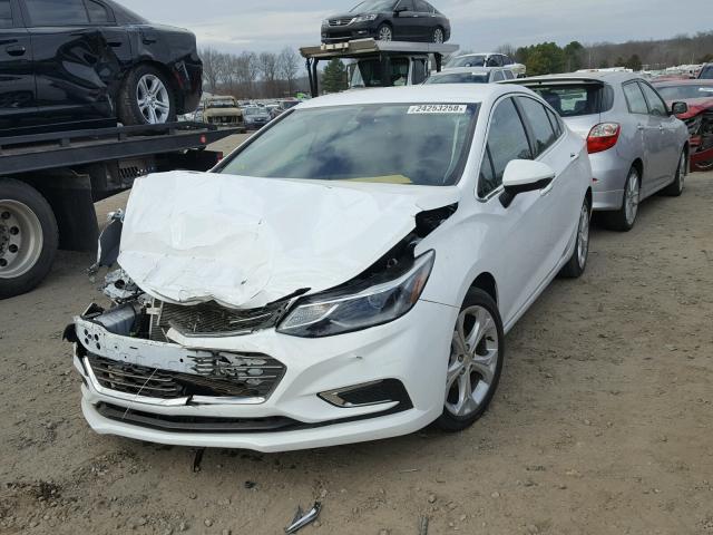 1G1BF5SMXH7236168 - 2017 CHEVROLET CRUZE PREM WHITE photo 2