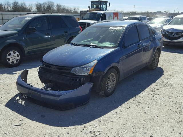 1FAHP35N39W155999 - 2009 FORD FOCUS SE BLUE photo 2