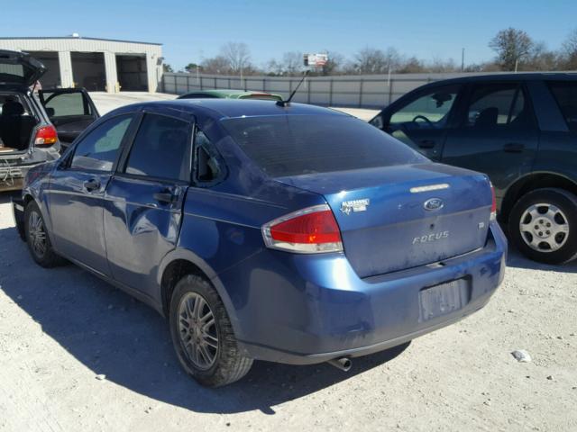 1FAHP35N39W155999 - 2009 FORD FOCUS SE BLUE photo 3