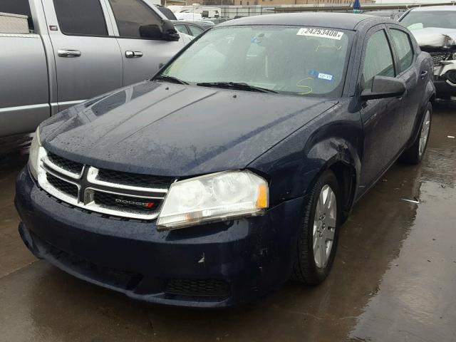 1C3CDZAB2DN571640 - 2013 DODGE AVENGER SE BLUE photo 2