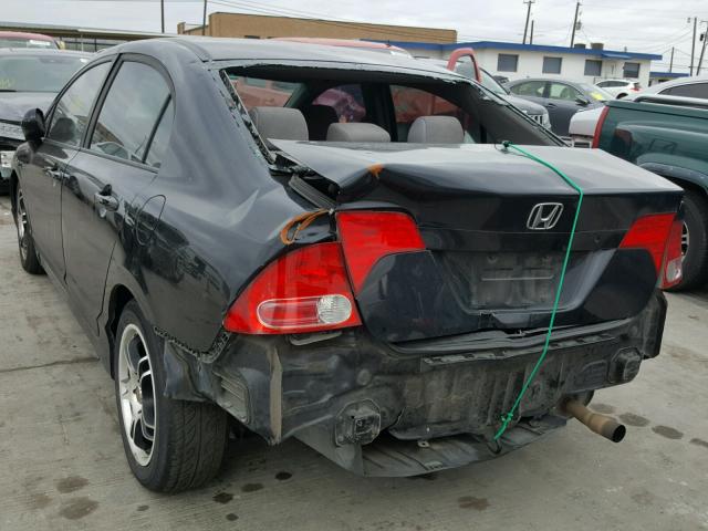 1HGFA16598L035485 - 2008 HONDA CIVIC LX BLACK photo 3