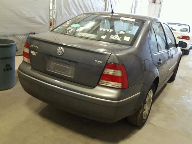 3VWRR69M94M074300 - 2004 VOLKSWAGEN JETTA GL T GRAY photo 4