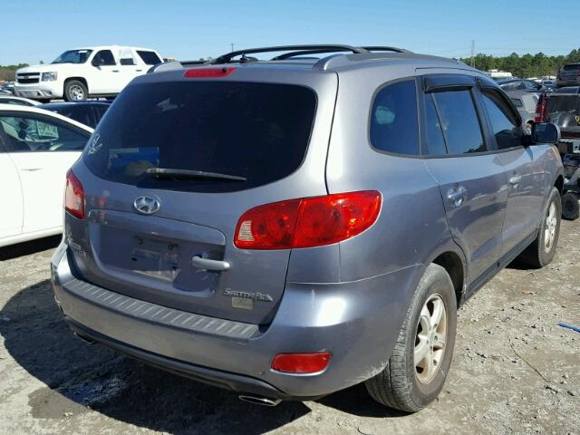 5NMSG13D97H117255 - 2007 HYUNDAI SANTA FE G SILVER photo 4