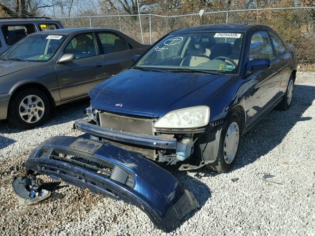 1HGEM219X2L054346 - 2002 HONDA CIVIC EX ლურჯი ფოტო 2