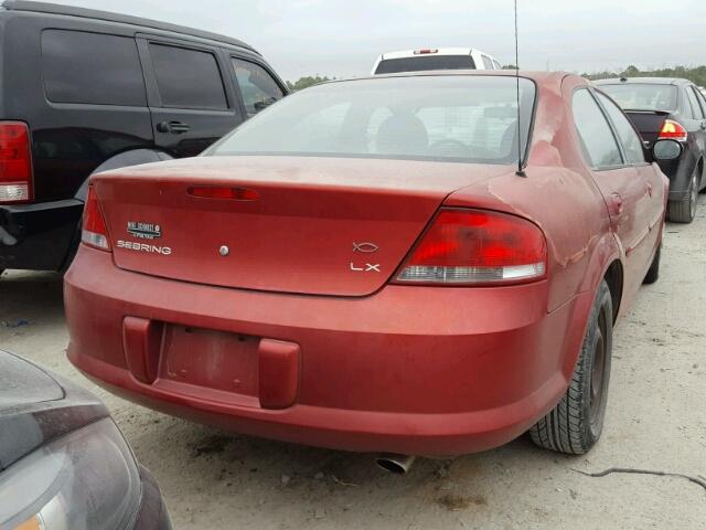 1C3EL46U41N579873 - 2001 CHRYSLER SEBRING LX RED photo 4