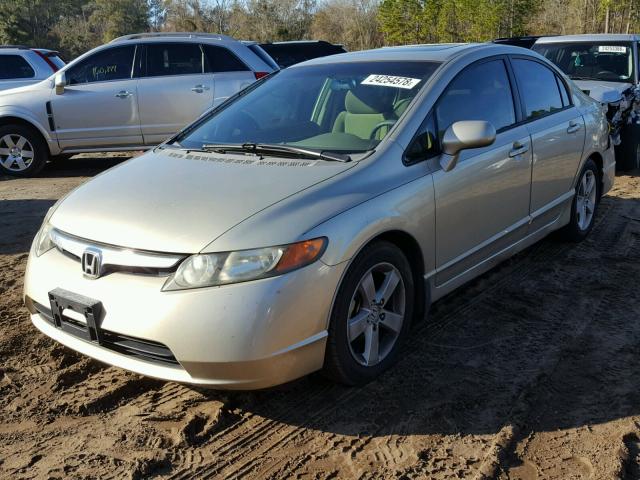 1HGFA16817L023565 - 2007 HONDA CIVIC EX BEIGE photo 2