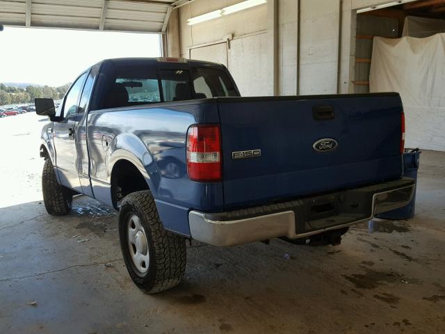 1FTRF12W64NA60919 - 2004 FORD F150 BLUE photo 3