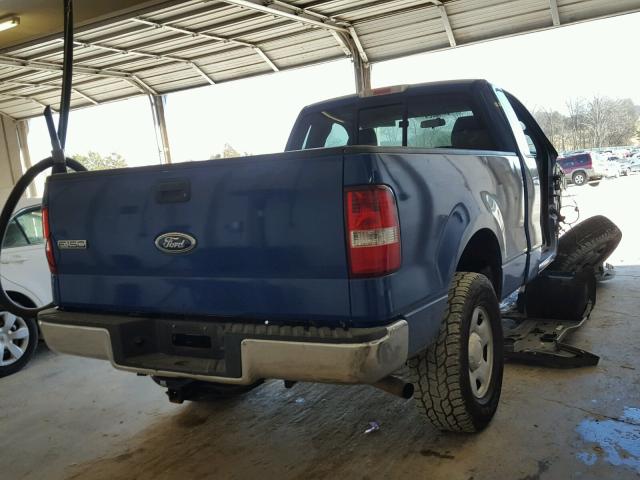 1FTRF12W64NA60919 - 2004 FORD F150 BLUE photo 4