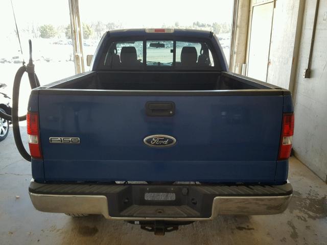 1FTRF12W64NA60919 - 2004 FORD F150 BLUE photo 6