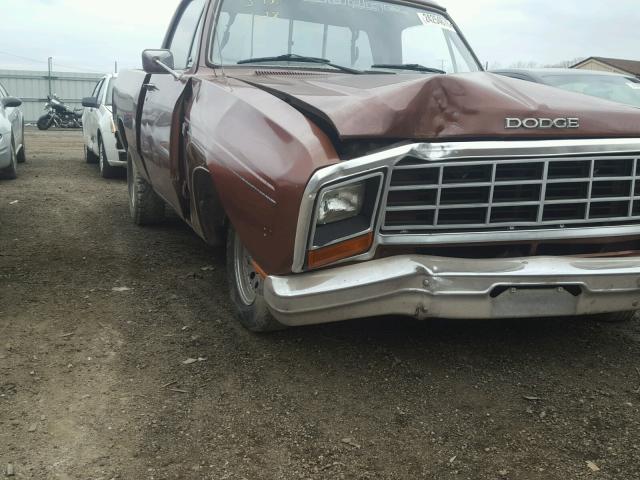 1B7FD14H4ES242631 - 1984 DODGE D-SERIES D BROWN photo 9