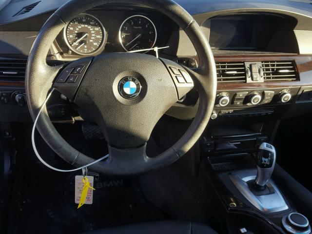 WBANU53528CT10074 - 2008 BMW 528 I BLACK photo 9