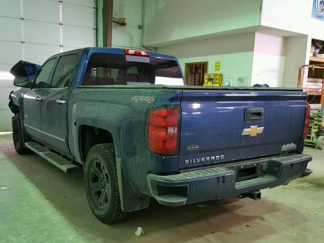 3GCUKTEC5FG526953 - 2015 CHEVROLET SILVERADO BLUE photo 3