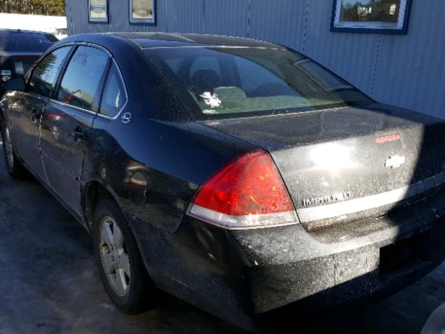 2G1WT55K479388318 - 2007 CHEVROLET IMPALA LT BLACK photo 3