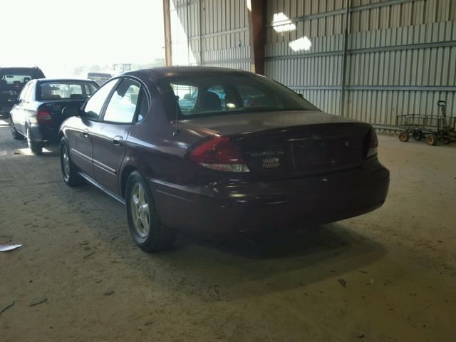 1FAFP53U84G138809 - 2004 FORD TAURUS SE MAROON photo 3