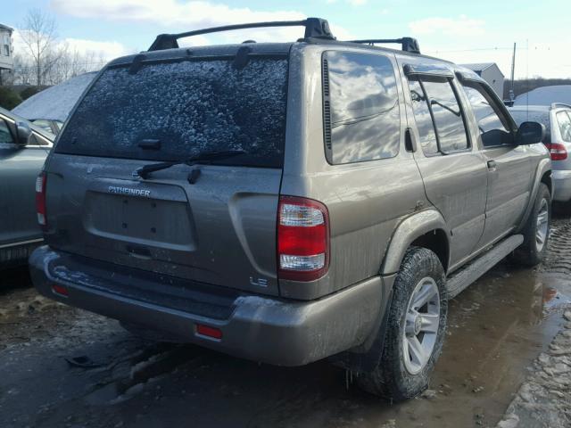 JN8DR09Y63W804261 - 2003 NISSAN PATHFINDER GRAY photo 4