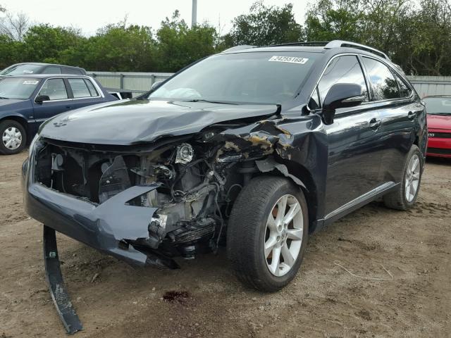 2T2ZK1BA8BC056897 - 2011 LEXUS RX 350 GRAY photo 2