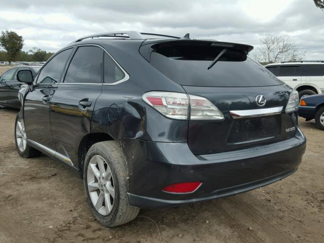 2T2ZK1BA8BC056897 - 2011 LEXUS RX 350 GRAY photo 3