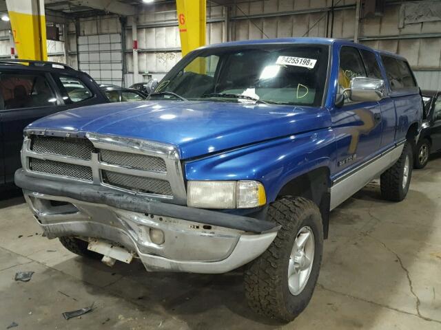 1B7HF13Z8VJ613664 - 1997 DODGE RAM 1500 BLUE photo 2