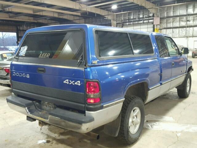 1B7HF13Z8VJ613664 - 1997 DODGE RAM 1500 BLUE photo 4