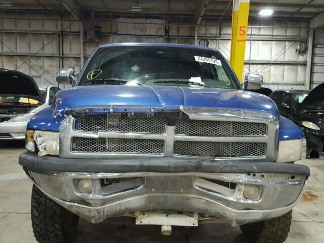 1B7HF13Z8VJ613664 - 1997 DODGE RAM 1500 BLUE photo 9