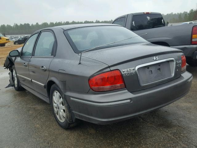 KMHWF35H22A528382 - 2002 HYUNDAI SONATA GLS GRAY photo 3