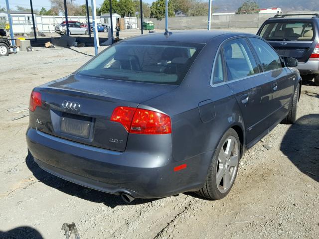 WAUBF78E18A010636 - 2008 AUDI A4 S-LINE CHARCOAL photo 4