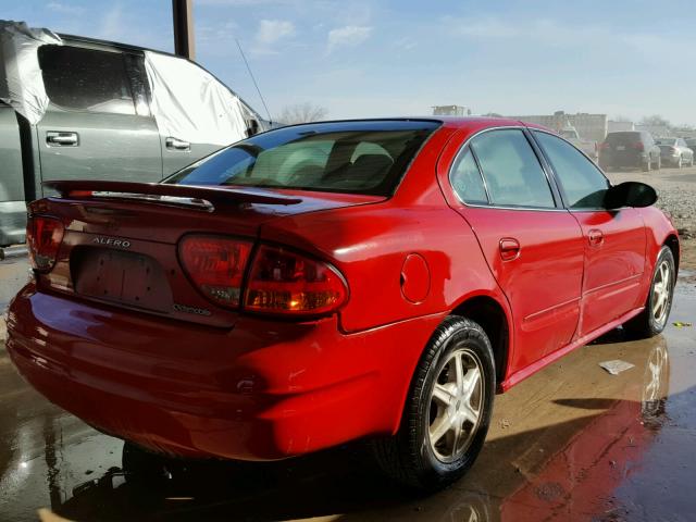 1G3NL52F03C233102 - 2003 OLDSMOBILE ALERO GL RED photo 4