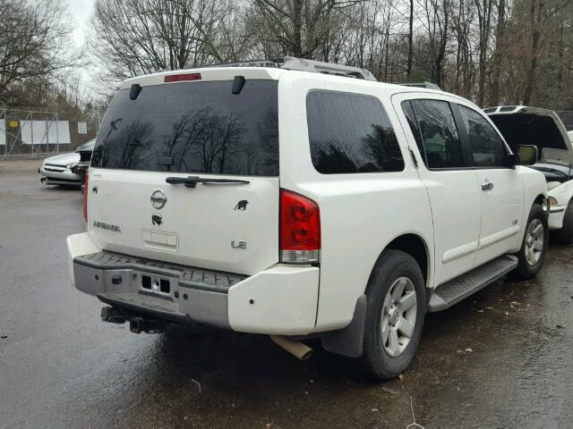 5N1BA08A97N724054 - 2007 NISSAN ARMADA SE WHITE photo 4