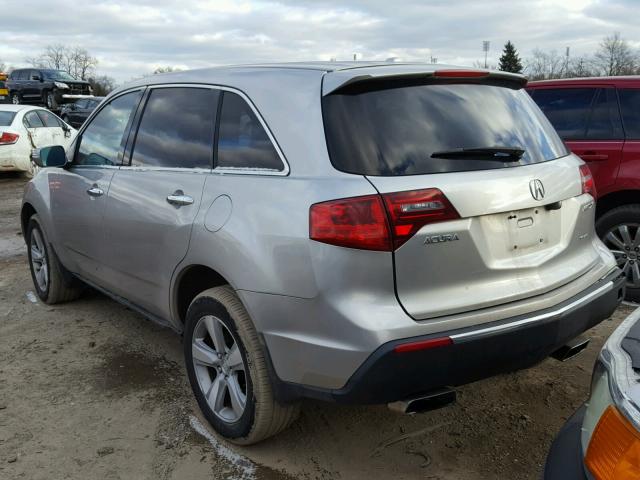 2HNYD2H25BH546925 - 2011 ACURA MDX SILVER photo 3