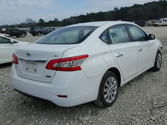 3N1AB7AP3EY243238 - 2014 NISSAN SENTRA S WHITE photo 4