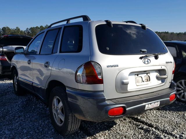 KM8SC83D21U105500 - 2001 HYUNDAI SANTA FE G SILVER photo 3