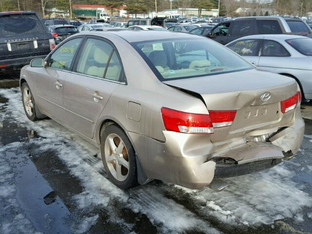 5NPEU46FX6H117903 - 2006 HYUNDAI SONATA GLS BEIGE photo 3