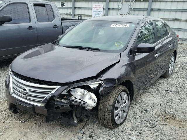 3N1AB7AP9FY247070 - 2015 NISSAN SENTRA S GRAY photo 2