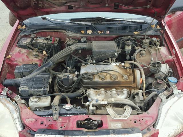 1HGEJ6572WL020223 - 1998 HONDA CIVIC LX RED photo 7