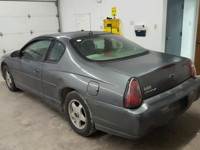 2G1WW12E249249766 - 2004 CHEVROLET MONTE CARL ნაცრისფერი ფოტო 3