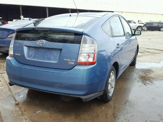 JTDKB20U540106998 - 2004 TOYOTA PRIUS BLUE photo 4