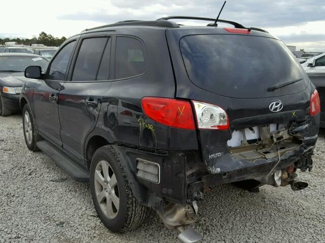 5NMSH13E79H255868 - 2009 HYUNDAI SANTA FE S BLACK photo 3