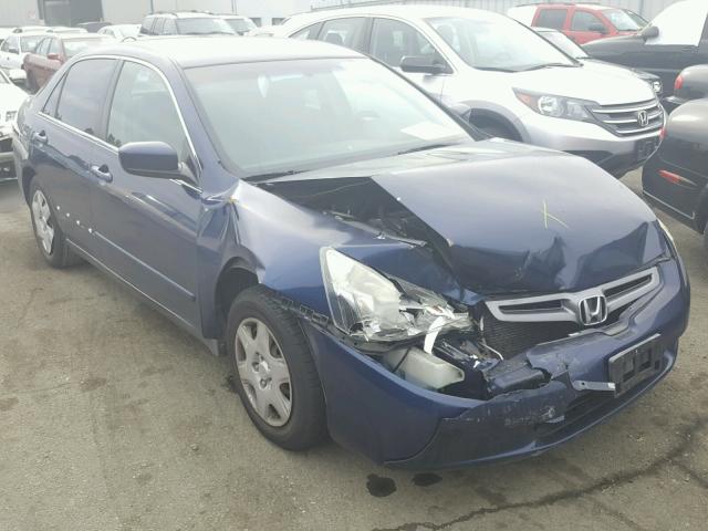 1HGCM56455A144932 - 2005 HONDA ACCORD LX BLUE photo 1